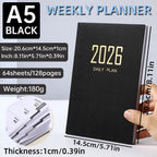 A5 Sized Slim Leather Weekly Planner