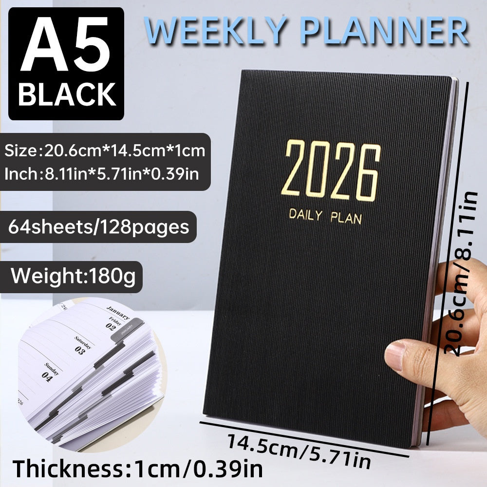 A5 Sized Slim Leather Weekly Planner