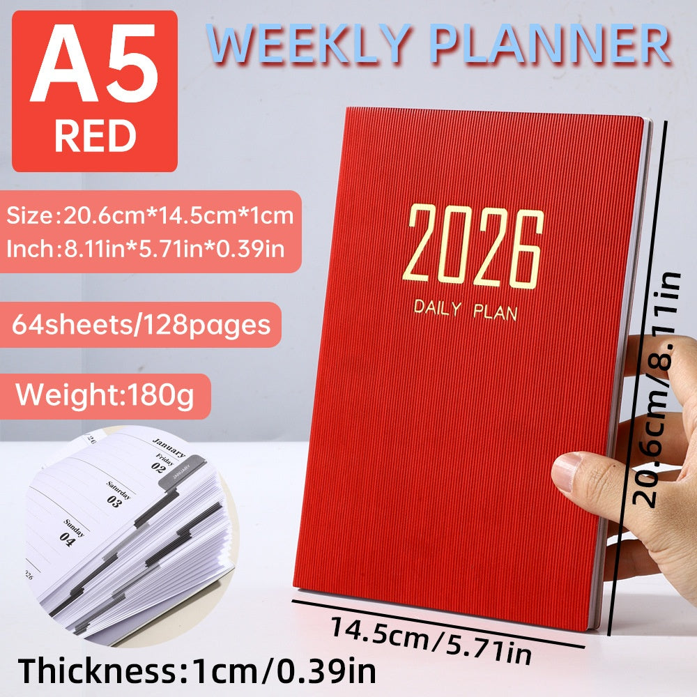 A5 Sized Slim Leather Weekly Planner