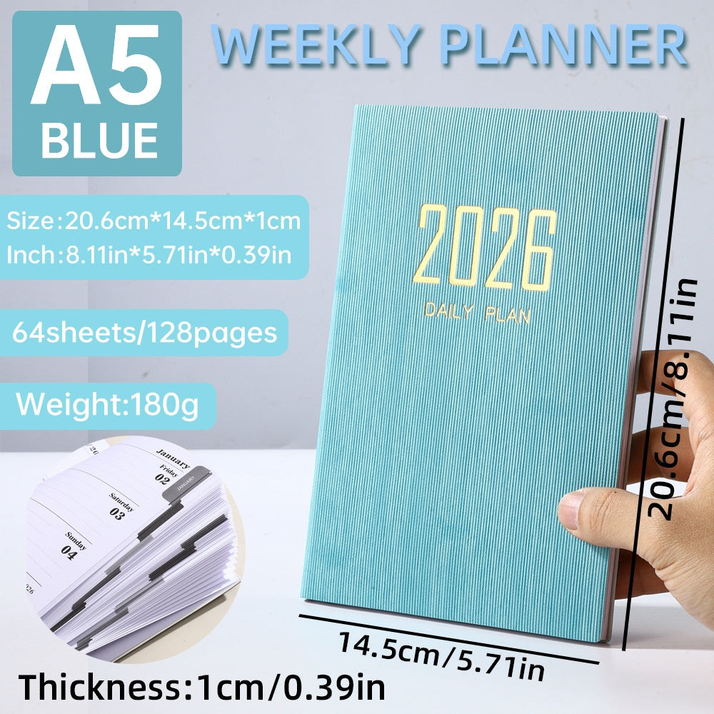 A5 Sized Slim Leather Weekly Planner