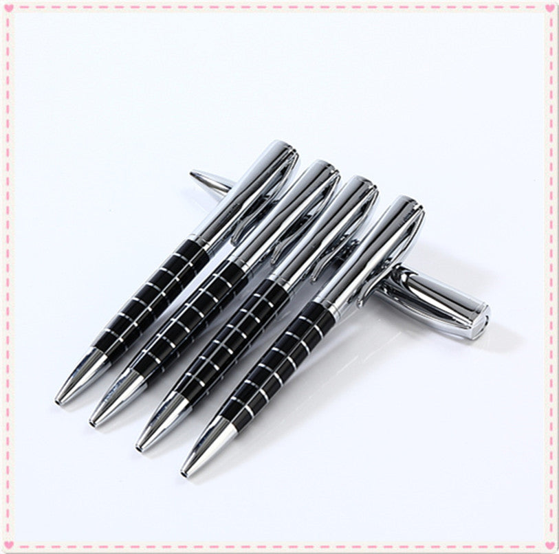 Metal rotating ballpoint pen