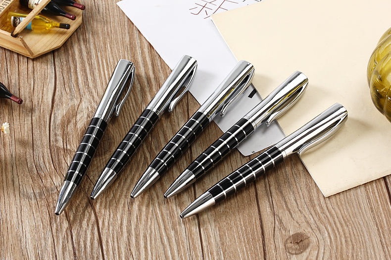 Metal rotating ballpoint pen