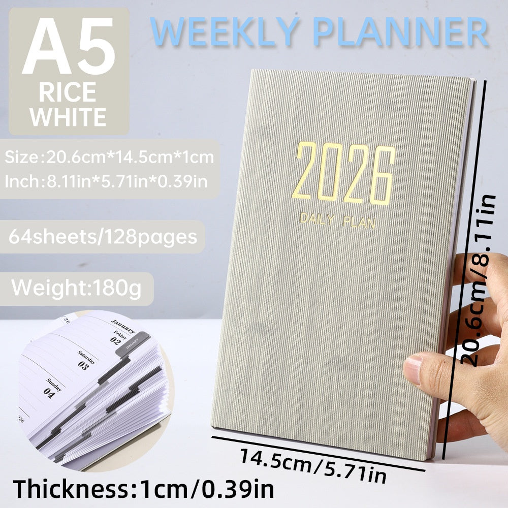A5 Sized Slim Leather Weekly Planner