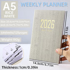 A5 Sized Slim Leather Weekly Planner