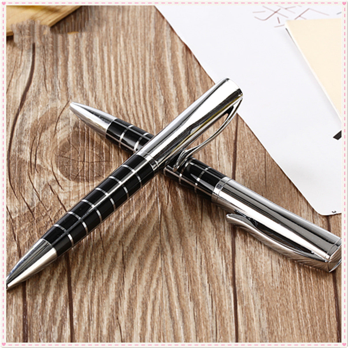 Metal rotating ballpoint pen