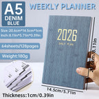 A5 Sized Slim Leather Weekly Planner