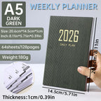 A5 Sized Slim Leather Weekly Planner