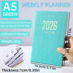A5 Sized Slim Leather Weekly Planner