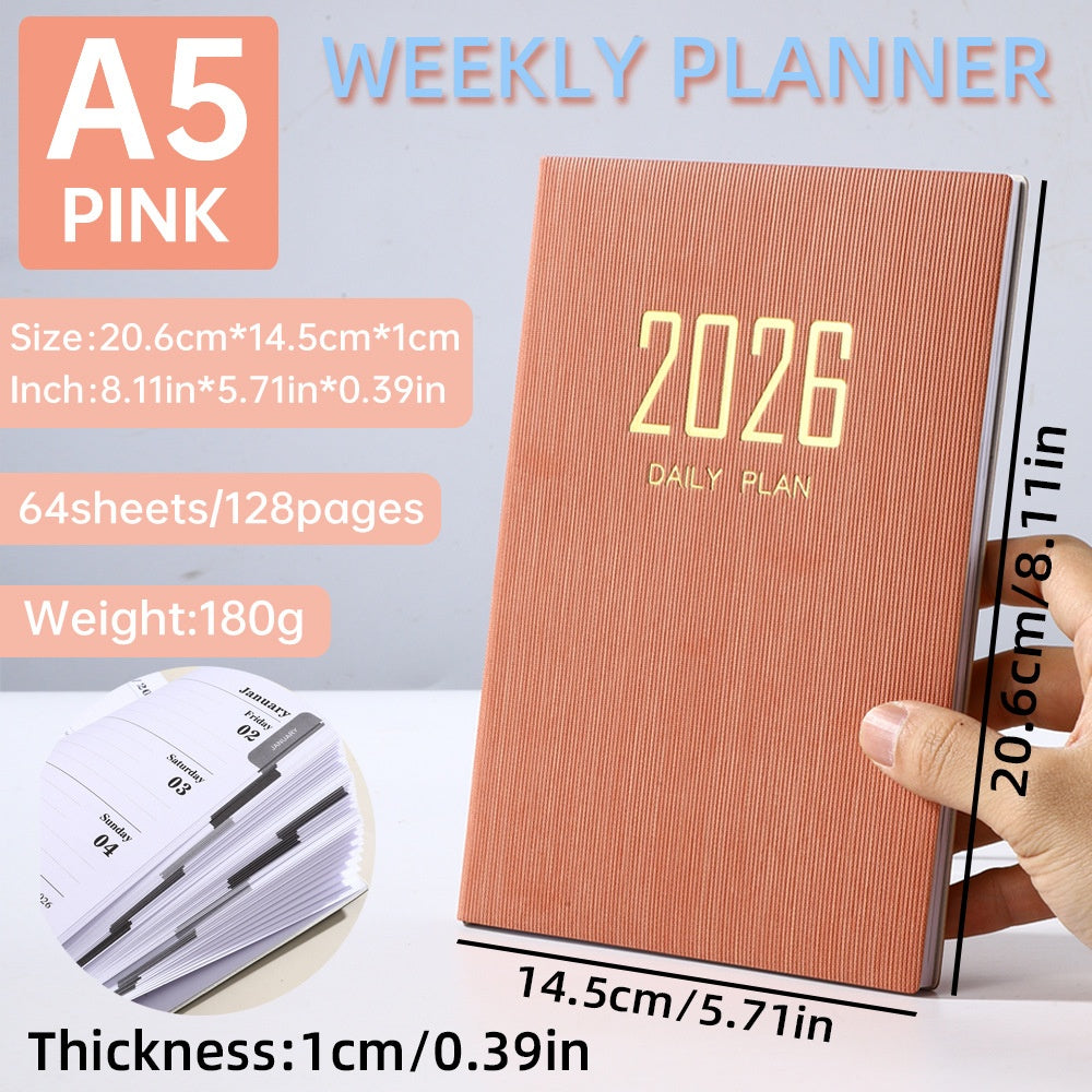A5 Sized Slim Leather Weekly Planner